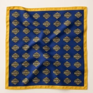 Haggar Blue and Gold Pocket Square